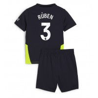 Maglia Calcio Manchester City Ruben Dias #3 Seconda Divisa Bambino 2024-25 Manica Corta (+ pantaloncini)